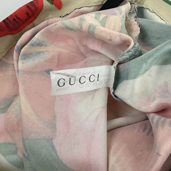 GUCCI Floral Tropical Trees Dust Bag Drawstring Travel Shoes 18"L x 12"W - Picture 6 of 10